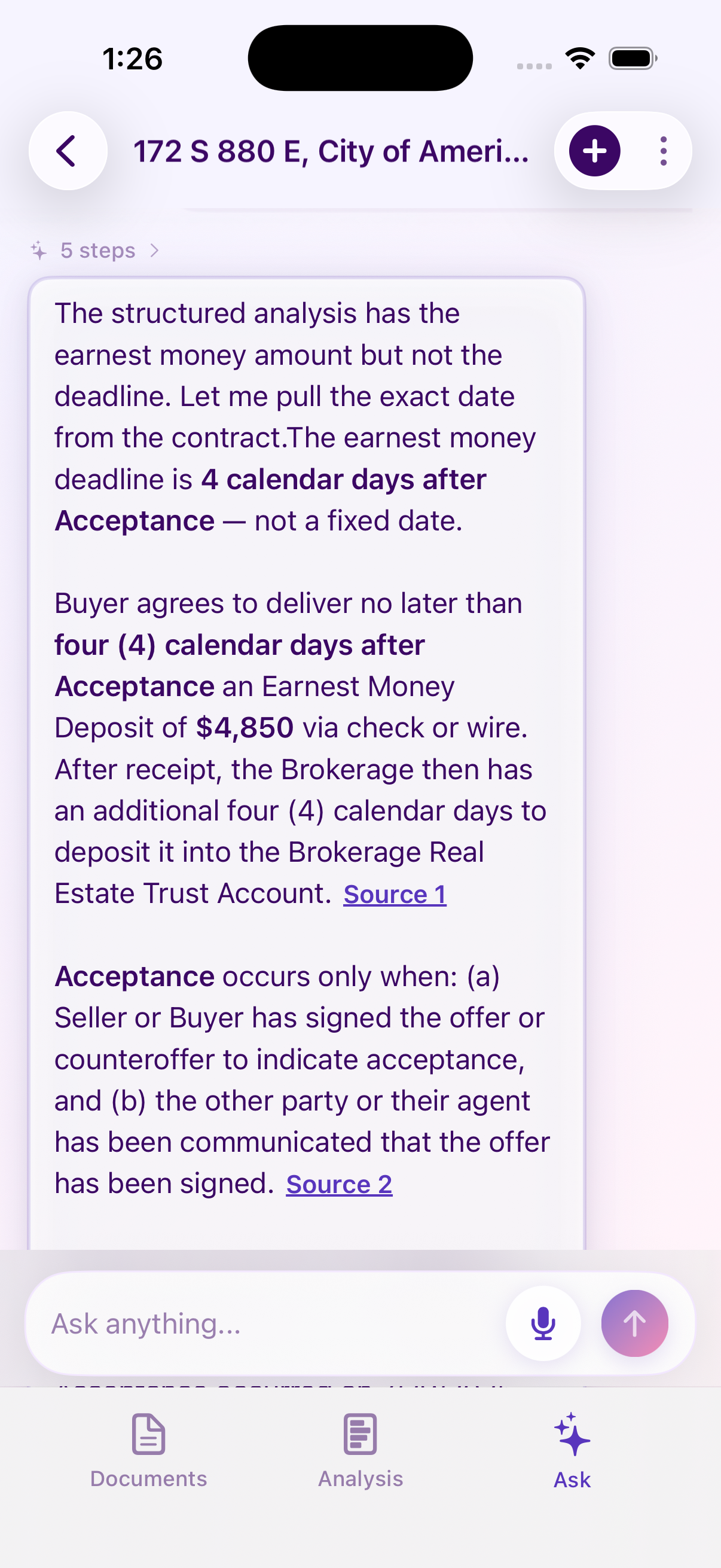 Deal specialist chat screenshot