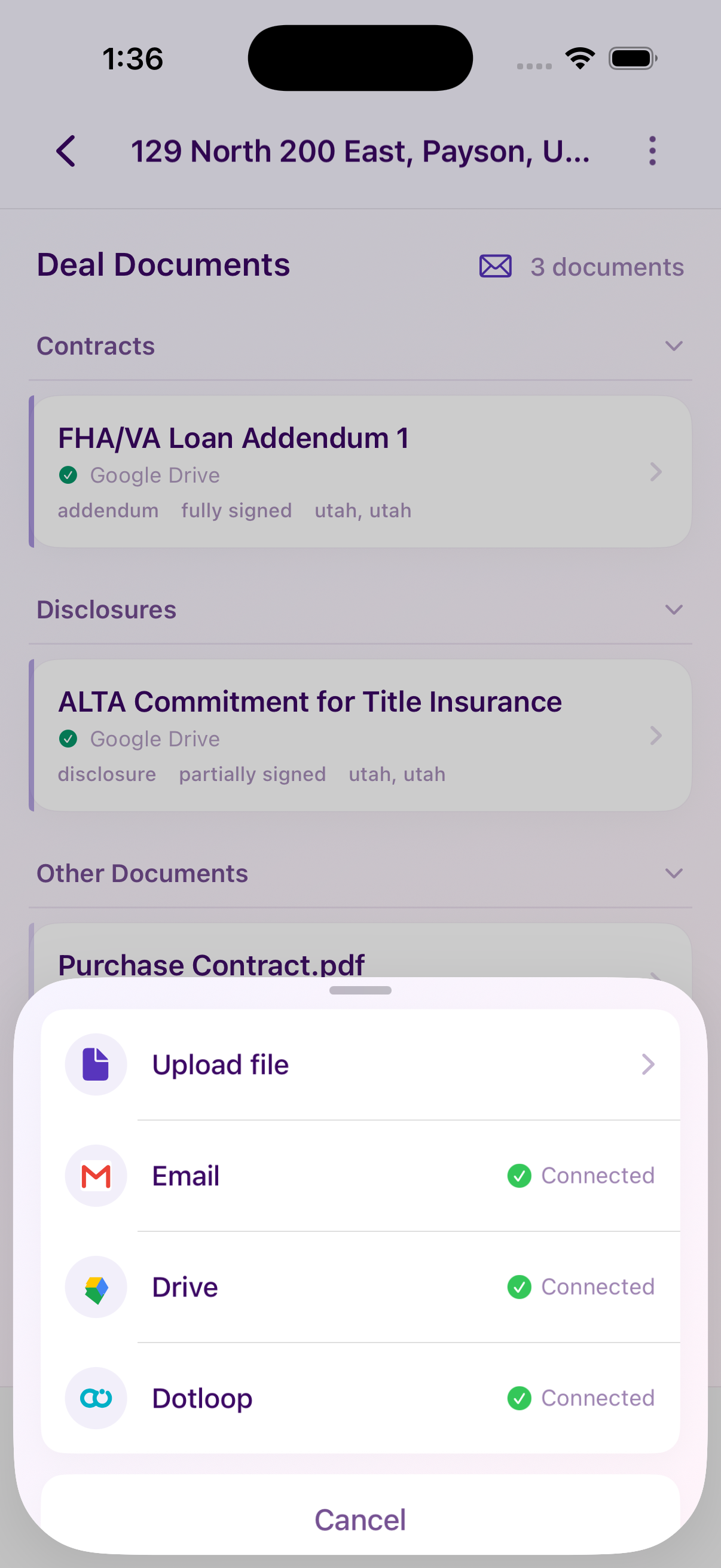 Deal documents screenshot